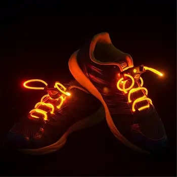 1 Pora šviečiančių batų raištelių LED šviesūs batų raišteliai, švytintys tamsioje naktyje Spalva Fluorescencinis batų raištelis 80cm Vaikams Suaugusiems Dovana