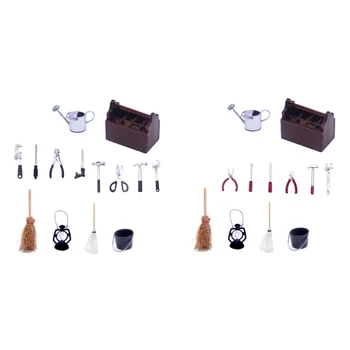 14dalys Lėlių namelis Miniatiūrinis veržliaraktis Plaktukas Remonto įrankiai Modelis Lėlių namelio baldų modelis Žaislas Mielas vaikams Dropship