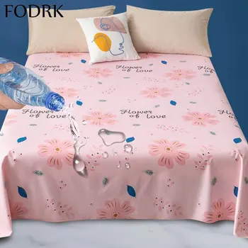 1pc Neperšlampama lovatiesė Čiužinio pagalvėlės apsaugos užvalkalas Dviejų dydžių patalynė Dvigulė lovatiesė ant lovos Vaikų šiaurietiška vienvietė rožinė