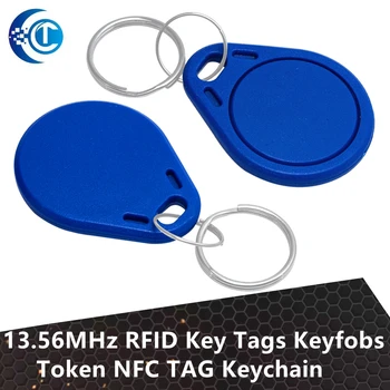 1PCS/5vnt/10vnt 13,56MHz RFID raktas Žymos Raktų pakabukai Žetonas NFC TAG Raktų pakabukas Arduino laikrodžių duonos kanalų krepšys Reguliatorius