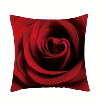 1vnt Raudona rožė Mesti pagalvės užvalkalas svetainei miegamojo sofa viena pagalvė įdėklas nepridedamas Sofos pagalvėlės užvalkalas dekoratyvinis