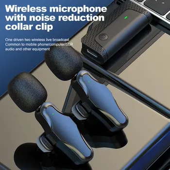 2023 K35Pro belaidis Lavalier triukšmo mažinimo mikrofonas 3.5mm AUX megafonams Stiprintuvo kamera Kompiuterio mobiliojo telefono garsiakalbis