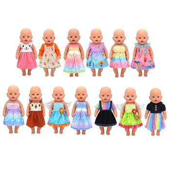 2023 Nauja vasarinė suknelė Lėlių drabužiai tinka 43cm kūdikiui naujagimis Lėlių drabužiai atgimsta Lėlių aksesuarai