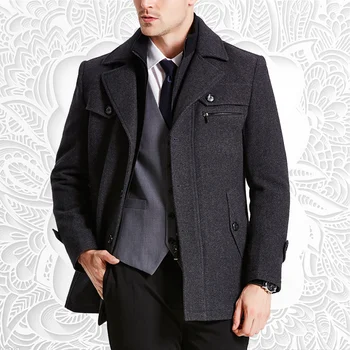 2023 Naujos vyriškos striukės Rudens žieminės striukės Apykaklė Vilnonė didelė vilnonė Aukštos kokybės striukės vyriškiems paltams drabužiai