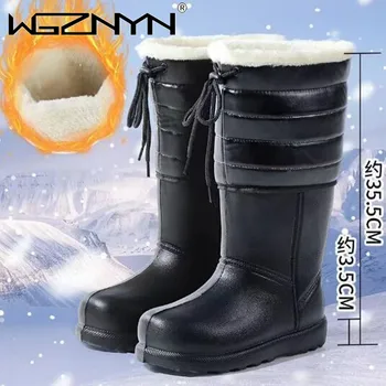 2024 Naujas prabangus dizaineris Moterys Žiemos EVA Neperšlampami bateliai Mergina Klasikiniai sniego batai Pliušiniai kulkšnies trumpi batai Moteriški lietaus batai