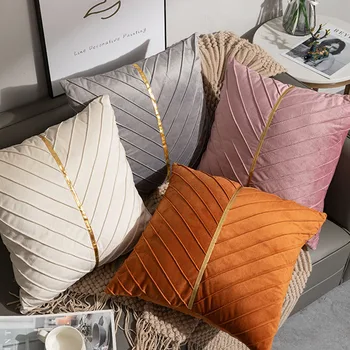 2PCS Aksominiai pagalvių užvalkalai su nematomu užtrauktuku minkšti pagalvių užvalkalai sofos sofos svetainei Namų dekoras 18x18 colių 45x45cm