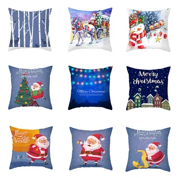 40/45/50/60cm Kalėdinės pagalvėlės užvalkalas Navidad Linksmos kalėdinės dekoracijos namams 202 4Xmas Naujųjų metų dovanų pagalvės užvalkalas