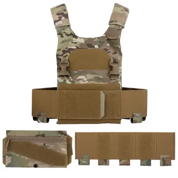 AC-1 lengvų taktinių liemenių plokštelių laikiklių rinkinys su trigubo žurnalo elastiniu maišeliu, saldainių laikymo kariniu krepšiu, 2,5 cm sagtimi