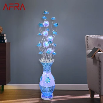 AFRA Šiaurės mėlyna grindų lempa Madinga Moderni svetainė Miegamasis Viešbutis Aliuminio viela LED originalumas Dekoratyvinė šviesa