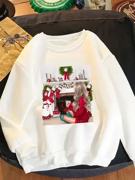 Akvarelė Gražus sezonas Moterys Vilnos drabužiai Kalėdos Pavasaris Naujieji metai Žiemos megztiniai Spausdinti Moteriški grafiniai džemperiai