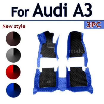 Automobiliniai grindų kilimėliai Audi A3 8V Sportback 2013~2019 vandeniui atsparus kilimas Anti Dirt Pad Prabangus odinis kilimėlis Full Set Automobilių aksesuarai 2014