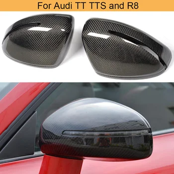 Automobilio galinio vaizdo veidrodžio dangteliai dangteliai Audi TT TTS 8J MK2 MK3 2008 - 2017 Pakaitinis veidrodinis dangtelis Shell anglies pluoštas