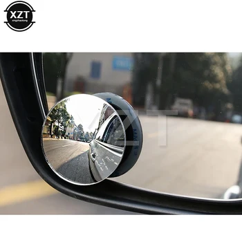 Automobilio stilius 360 laipsnių bekraštis aklosios zonos veidrodėlis Plataus kampo apvalus HD stiklas išgaubtas Galinio vaizdo veidrodžiai