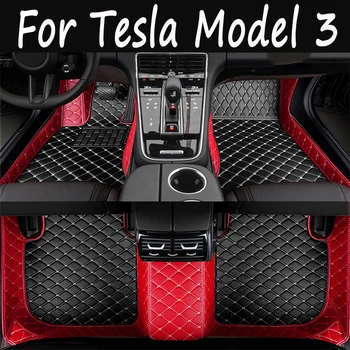 Automobilių grindų kilimėliai Tesla Model 3 2019 2020 2021 Custom Auto Foot Pads Automobilių kilimų dangčio interjero aksesuarai
