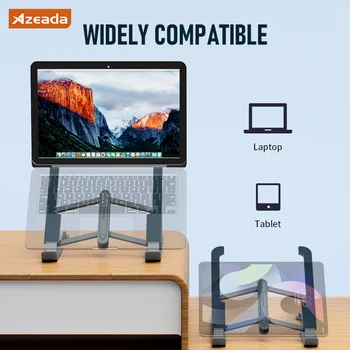 Azeada sulankstomas nešiojamojo kompiuterio stovas, skirtas Macbook Mac Mini Air Pro iPad stovas ABS nešiojamojo kompiuterio stovas Kompiuterio stovas Nešiojamojo kompiuterio planšetinio kompiuterio laikiklis