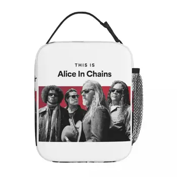 Band Alice In Chains Bari termiškai izoliuoti pietų krepšiai darbui nešiojami maisto maišelių konteineriai terminis aušintuvas Pietų dėžutės
