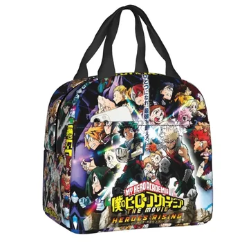 Boku No My Hero Academia Pietų dėžutė moterims Anime terminis aušintuvas Maistas izoliuotas pietų krepšys Biuro darbas Daugkartiniai iškylų krepšiai