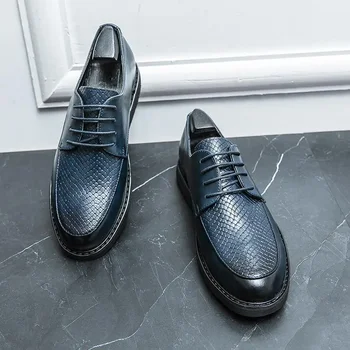 British Men's Shoes Vyriški jaunikiai Juodas jaunikis Verslo oficialus dėvėjimas Minkštas apatinis kostiumas Pavasario laisvalaikio odiniai batai Vyrai Wedd