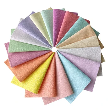 Candy Color Chunky Grain Glitter Faux Leather Synthetic Leather Fabric Roll for DIY Siuvimo baldų drabužių lanko aksesuarai