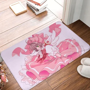 Card Captor Sakura vonios kambario neslystantis kilimas Kawaii miegamojo kilimėlis Įėjimo durys durų kilimėlis Namų dekoro kilimėlis