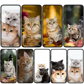 Cat Meow Cute Kitten minkštas dangtelio dėklas, skirtas Huawei Y7A Y6P Y5P Y6 Y7 Y9 Prime 2018 2019 Y8P Y9A Y8S Y9S P išmaniojo telefono korpusas