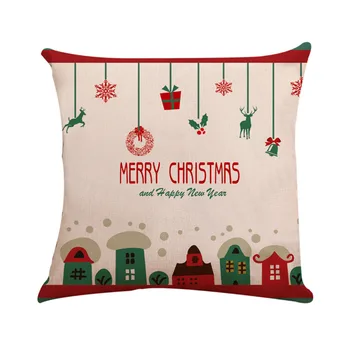 Christmas Snow Christmas stiliaus medvilninis patalynė 45X45CM pagalvėlės užvalkalas Juosmens pagalvės dėklas Svetainės kėdė Sofa Namų dekoravimas