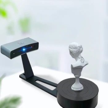Didelio tikslumo balta šviesiai mėlyna šviesa 3D skeneris Nešiojamas atvirkštinio dizaino kopijavimo aparatas fiksuotas 3D skaitytuvas