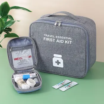 Didelės talpos pirmosios pagalbos rinkinys Namų medicinos laikymo krepšys Nešiojama kelionių medicinos dėžutė Išgyvenimo krepšys Avarinis krepšys automobilių stovyklavimui