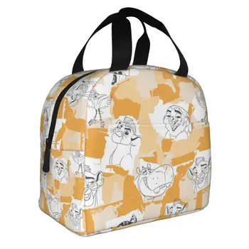 Disney animacinis filmas Liūto sargybos komanda riaumoja ant oranžinio liūto apsaugos izoliuotų pietų maišų terminis krepšys Maitinimo konteineris Pietų dėžutė Maisto krepšys