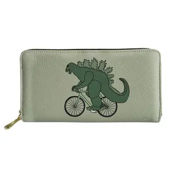 Dropshipping Unikali moteriška odinė piniginė Madinga Moteriška vyrų dinozaurų dizaino kreditinė kortelė Mielas laikiklis Piniginė Pinigų krepšiai