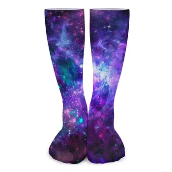 Fantasy Galaxy Sky kojinės Kosminė erdvė Spausdinti Korėjietiškos kojinės Moteriškos kvėpuojančios riedlentės kojinės Žiemos dizainas Anti Slydimo kojinės