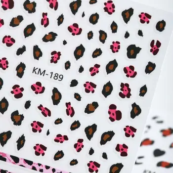 Fashion Self Adhesive Ins Style Leopard Print Manikiūro aksesuarai Leopard nagų lipdukai Nagų lipdukai Nagų papuošimai