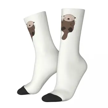 Funny Crazy Sock for Men Friendship Hip Hop Harajuku Otters Happy Quality Pattern Printed Boys Crew compression Sock Casual Gift