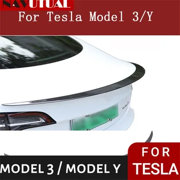 Galinis bagažinės spoileris Tesla Model 3 Y 2017 - 2023 Bagažinės spoilerio lūpų anglies pluošto ABS sparno spoilerio automobilio stiliaus priedai