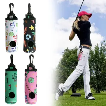 golfo kamuoliuko juosmens krepšys nešiojami golfo kamuoliukų krepšiai laikiklio laikymo krepšys maišelis golfo kamuoliukas juosmuo mini golfo kamuoliuko konteineryje telpa 3 kamuoliukai