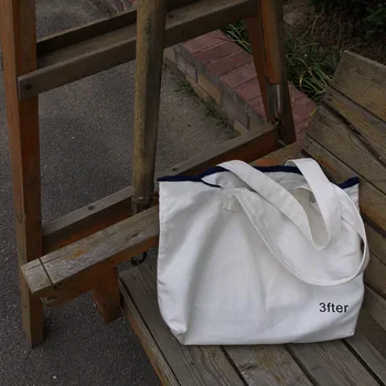 Japoniškas kasdienis drobinis krepšys per petį Paprastas menas Didelės talpos pirkinių tote rankinės mada