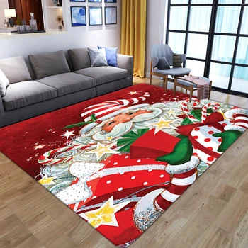 Kalėdiniai svetainės kilimai 3D raštas Vaiko miegamasis Žaidimų aikštelė Kilimėliai Vaikų kambarys Žaidimų aikštelė Kilimėlis Kalėdų namų dekoravimas Didelis kilimas
