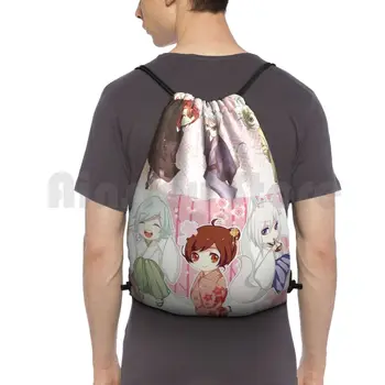 Kamisama Bučinys : Veikėjai Kuprinė Sutraukiamas krepšys Jodinėjimas Laipiojimo sporto salės krepšys Anime Manga Berniukai Chibi Žavingas Madingas