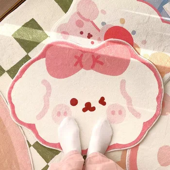 Kawaii animacinis kilimėlis Mažasis lokys Ins miegamasis Mergaitė Mielas Vaikų kambarys Kėdė Grindys Kilimėlis Kilimėliai Lovos kilimėlis Mergaitė Vaiko kambarys Anime kilimėlis