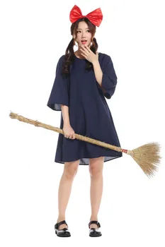 Kiki's Delivery Service Kiki eksportavo į Japoniją cosplay kostiumus suaugusiems minimalistinius japonų raganų drabužius
