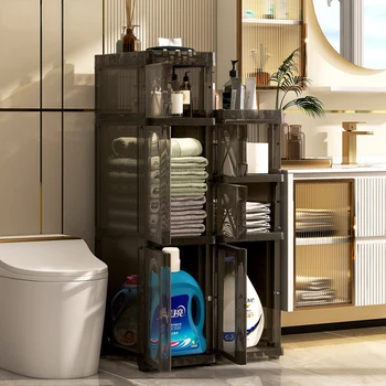 Kilnojama vonios kambario laikymo spintelė Daugiasluoksnė plastikinė virtuvės plyšių laikymo sistema 25cm Namų vonios spintelė nuo grindų iki lubų