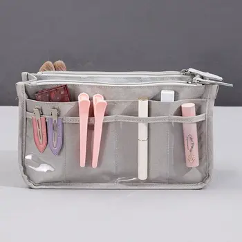 korėjietiško stiliaus paprastas kosmetikos krepšys mažas daiktų krepšys vienspalvis kelių maišelių makiažo krepšys vandeniui atsparus organizatorius didelė talpa