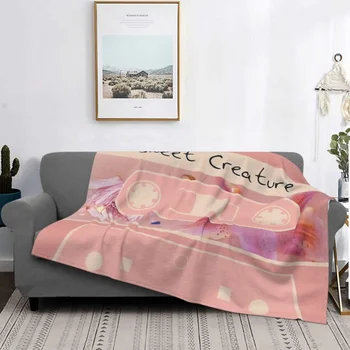 Magnetinės juostos antklodė Flanelinė vasaros saldi būtybė Kasetinė juosta Kvėpuojančios plonos mėtomos antklodės sofai lauko lovatiesė
