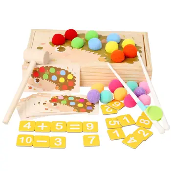 Math Count Early Developmental Math Game Color Cognition and Matching Cartoon Math Manipulatives for Kids Boys Preschool Baby