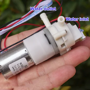 Micro 370 vandens siurblys DC12V diafragminis siurblys Mažo triukšmo savaiminio įsiurbimo siurblys su indukciniu srauto matuokliu Mini siurblys Vakuuminis mini vandens siurblys