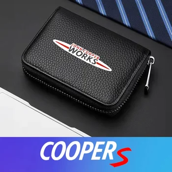 Mini Coopers Works R50-R55 PU odinės vizitinės kortelės turėtojas ID kortelių turėtojai Banko kreditinės autobuso kortelės Uždenkite maišelių pinigines