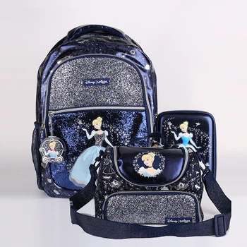MINISO Smiggle Princess kuprinė mergaitėms Vaikų mokyklinis krepšys Didelės talpos studentų kuprinės su pietų dėžute Rašiklio dėžutė Mochila