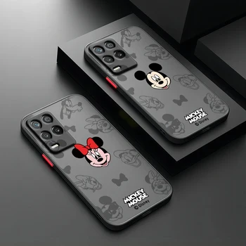 Minnie Mickey Mouse LOGO For OPPO Realme Q5 C55 C33 C30S C31 C25Y S C21Y C20A C15 C11 Matinis permatomas telefono dėklas