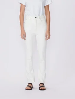 Moteriški džinsai 2023 Naujas pavasario vasaros plyšys aukštu juosmeniu Užtrauktukas Fly Fashion Casual Denim Kelnės