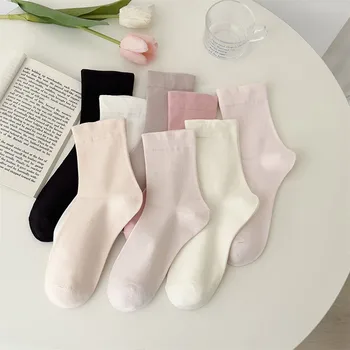 Moteriškos medvilninės kojinės Patvarios senjorų rožinės saldainiai Paprasta mada Universali japonų Kawaii akademijos stilius Moteriškos kojinės vamzdyje G103